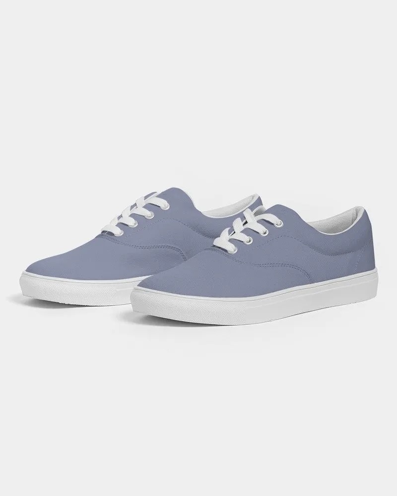 Shaded Pale Pastel Blue Gray Canvas Sneakers | Men's | C30M22Y0K30