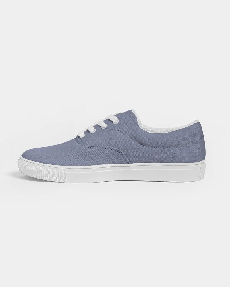 Shaded Pale Pastel Blue Gray Canvas Sneakers | Men's | C30M22Y0K30