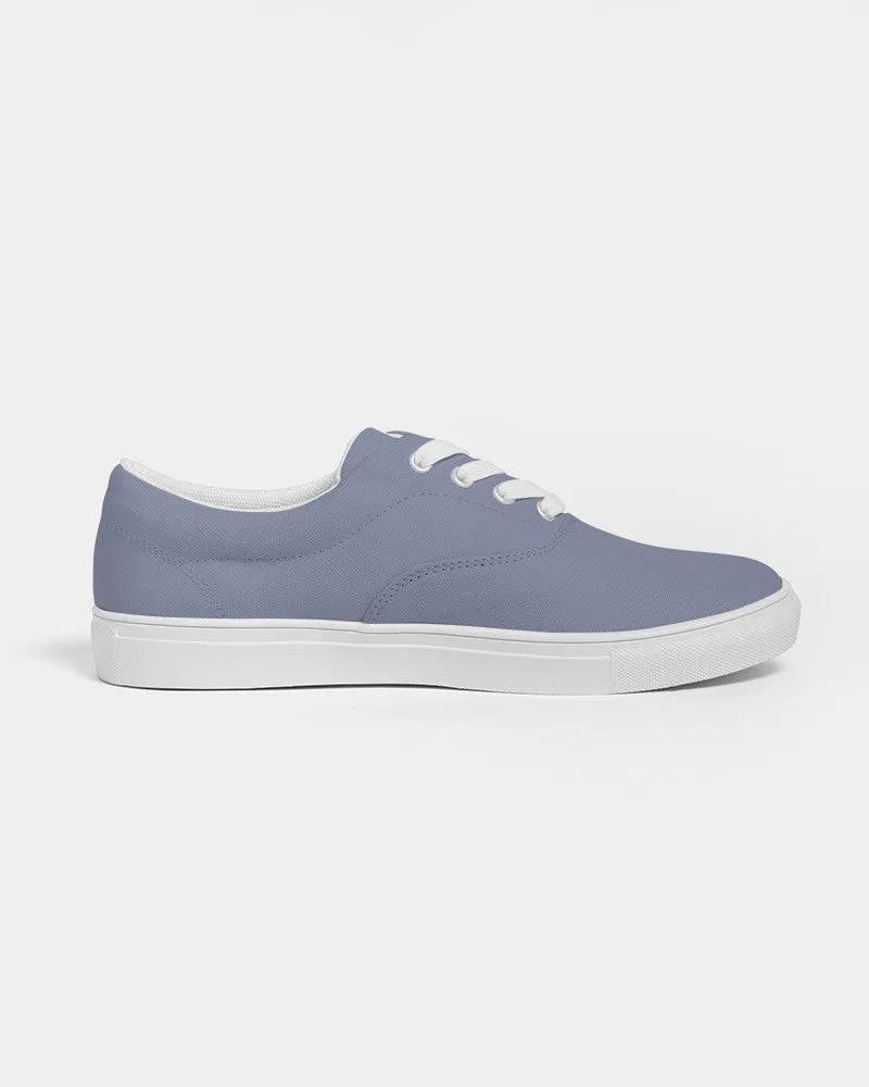 Shaded Pale Pastel Blue Gray Canvas Sneakers | Men's | C30M22Y0K30