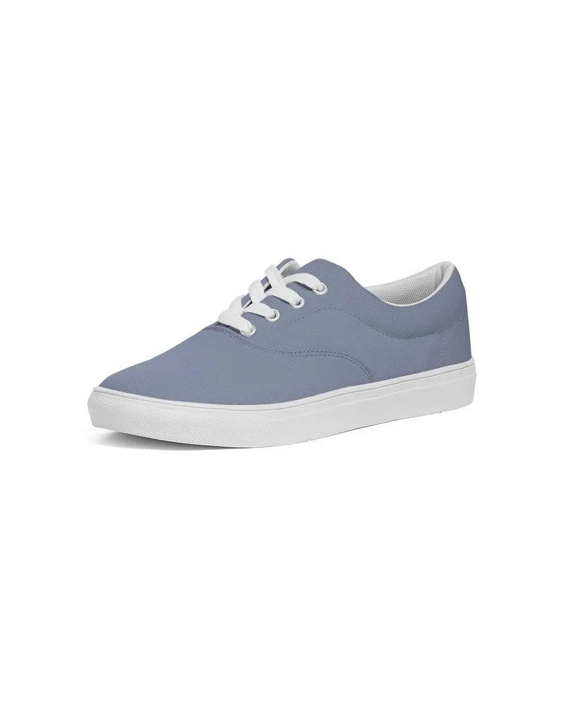 Shaded Pale Pastel Blue Gray Canvas Sneakers | Men's | C30M22Y0K30