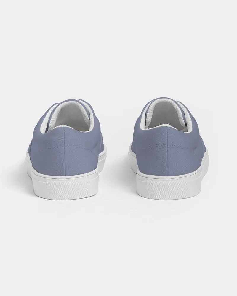 Shaded Pale Pastel Blue Gray Canvas Sneakers | Men's | C30M22Y0K30