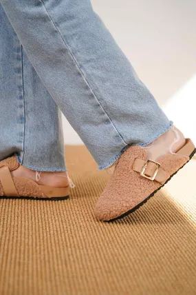 SHEARLING WINTER MULES