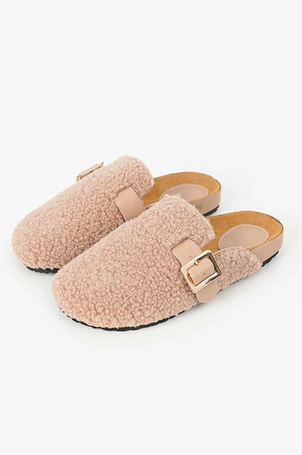 SHEARLING WINTER MULES