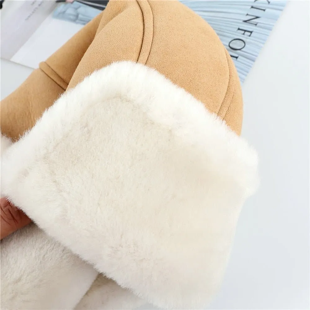 Shearling Wool Bomber Hat