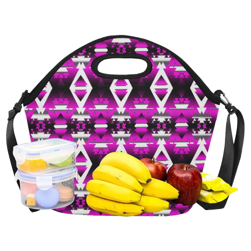 Sunset Winter Camp Large Insulated Neoprene Lunch Bag