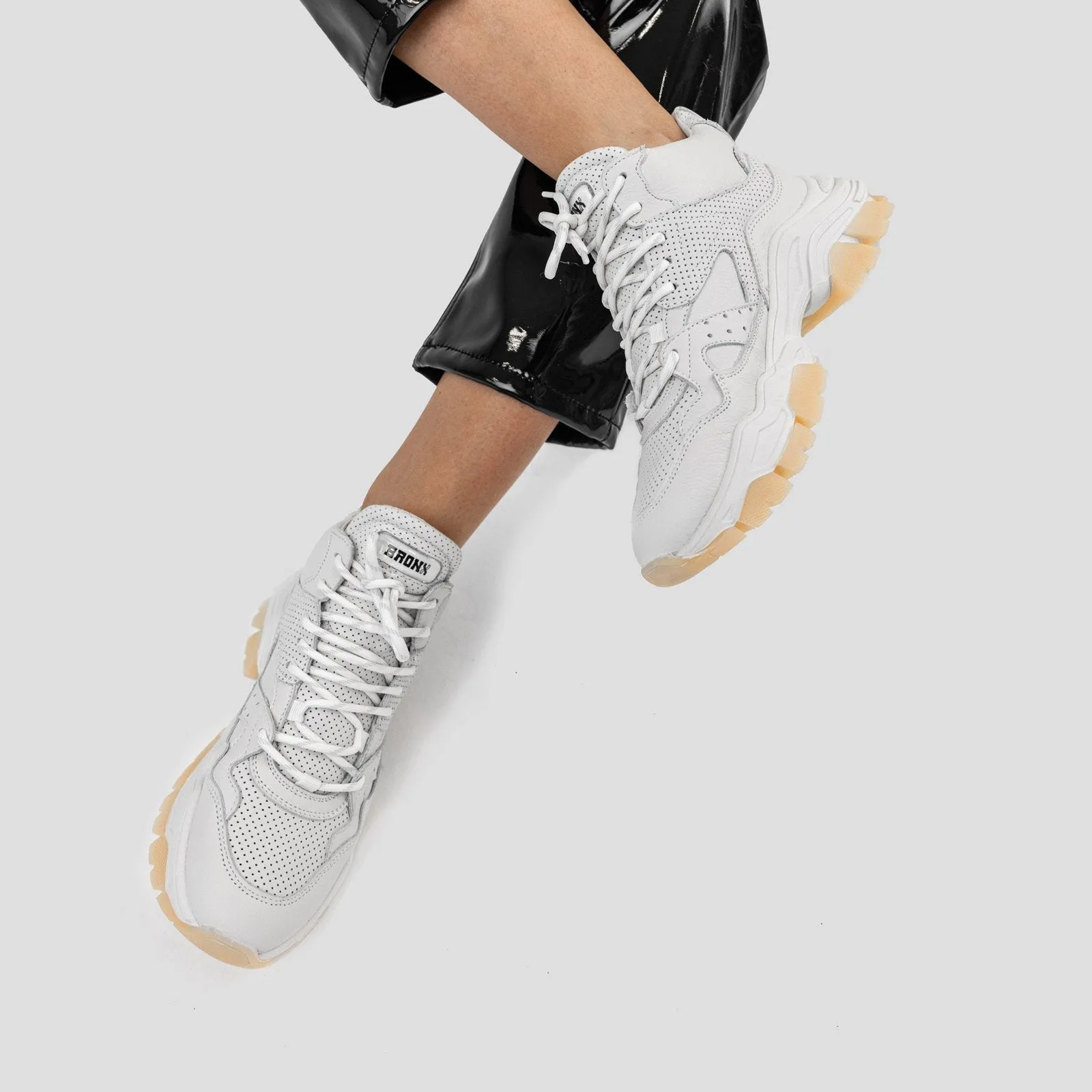 Tayke Over High Top Off White Chunky Sneakers