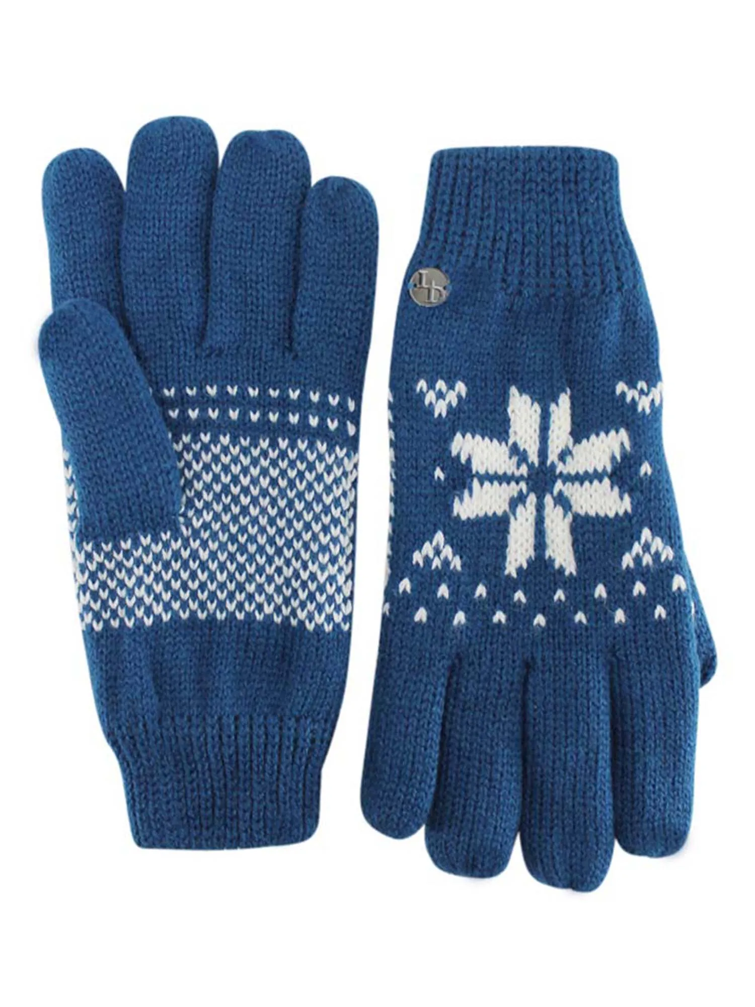 Thermal Insulated Womens Snowflake Knit Winter Gloves