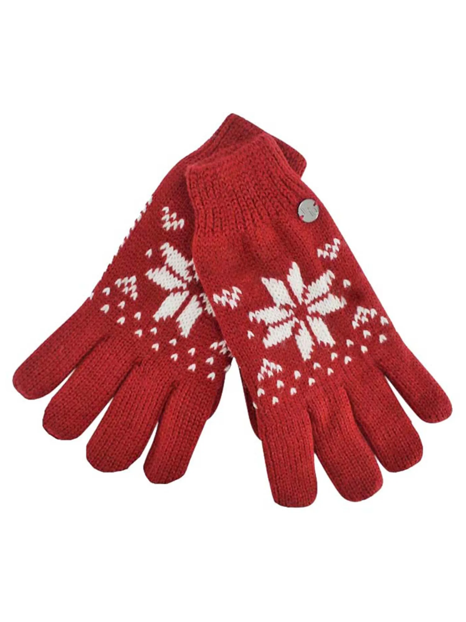 Thermal Insulated Womens Snowflake Knit Winter Gloves