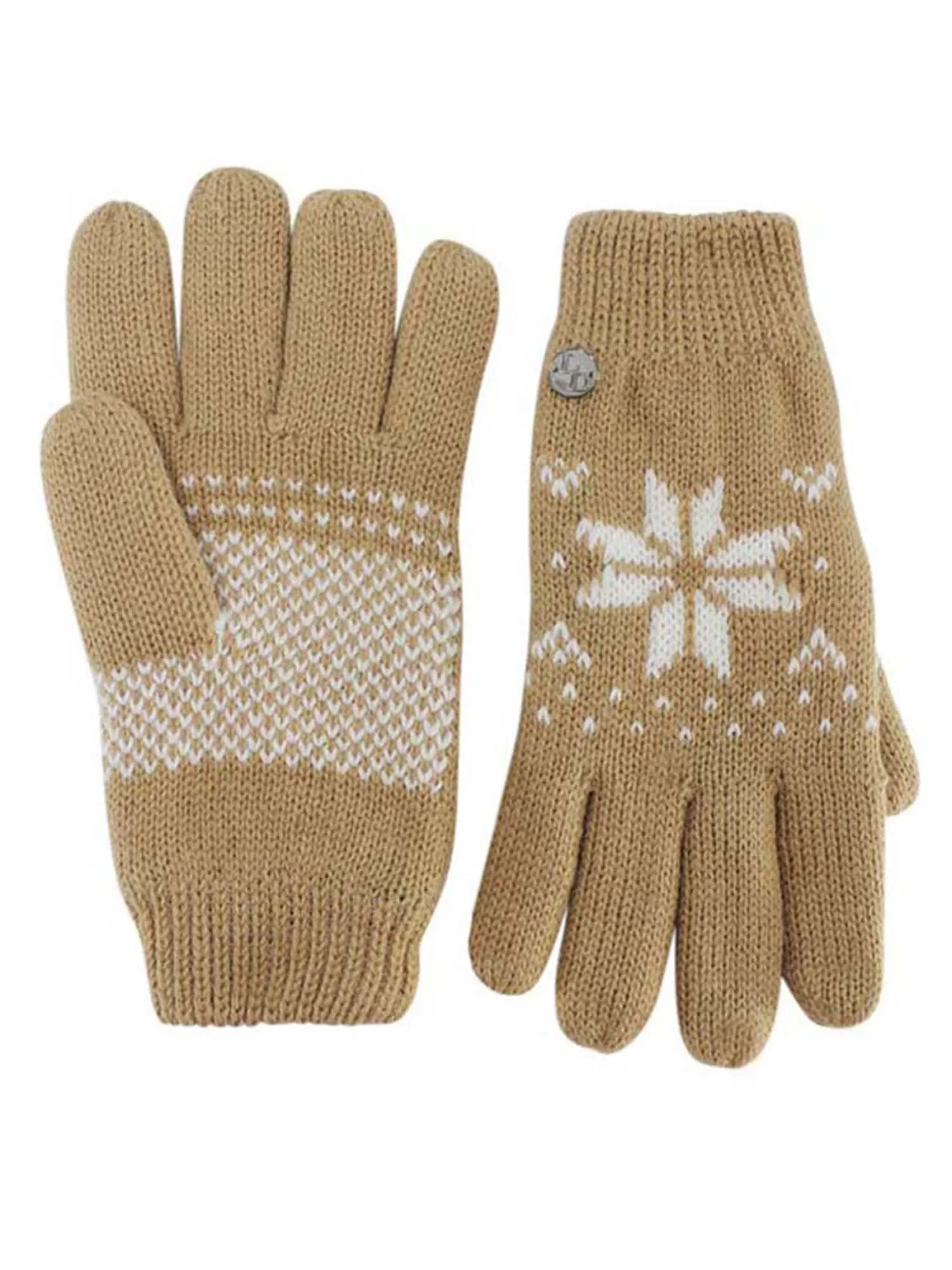 Thermal Insulated Womens Snowflake Knit Winter Gloves