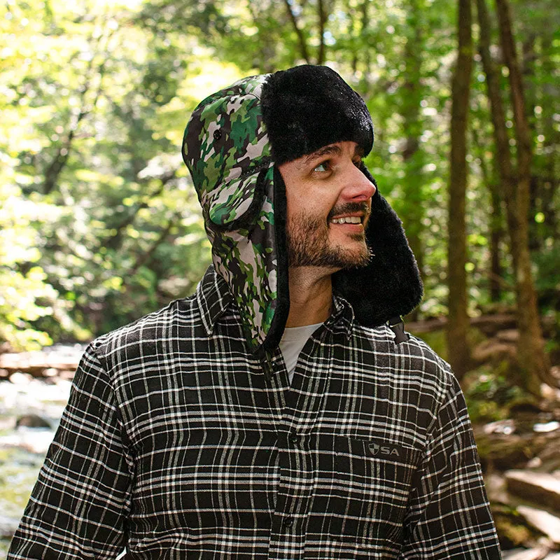 Trapper Hat | Geo Camo Patriot