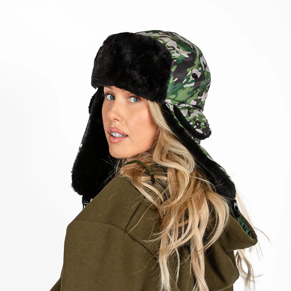 Trapper Hat | Geo Camo Patriot