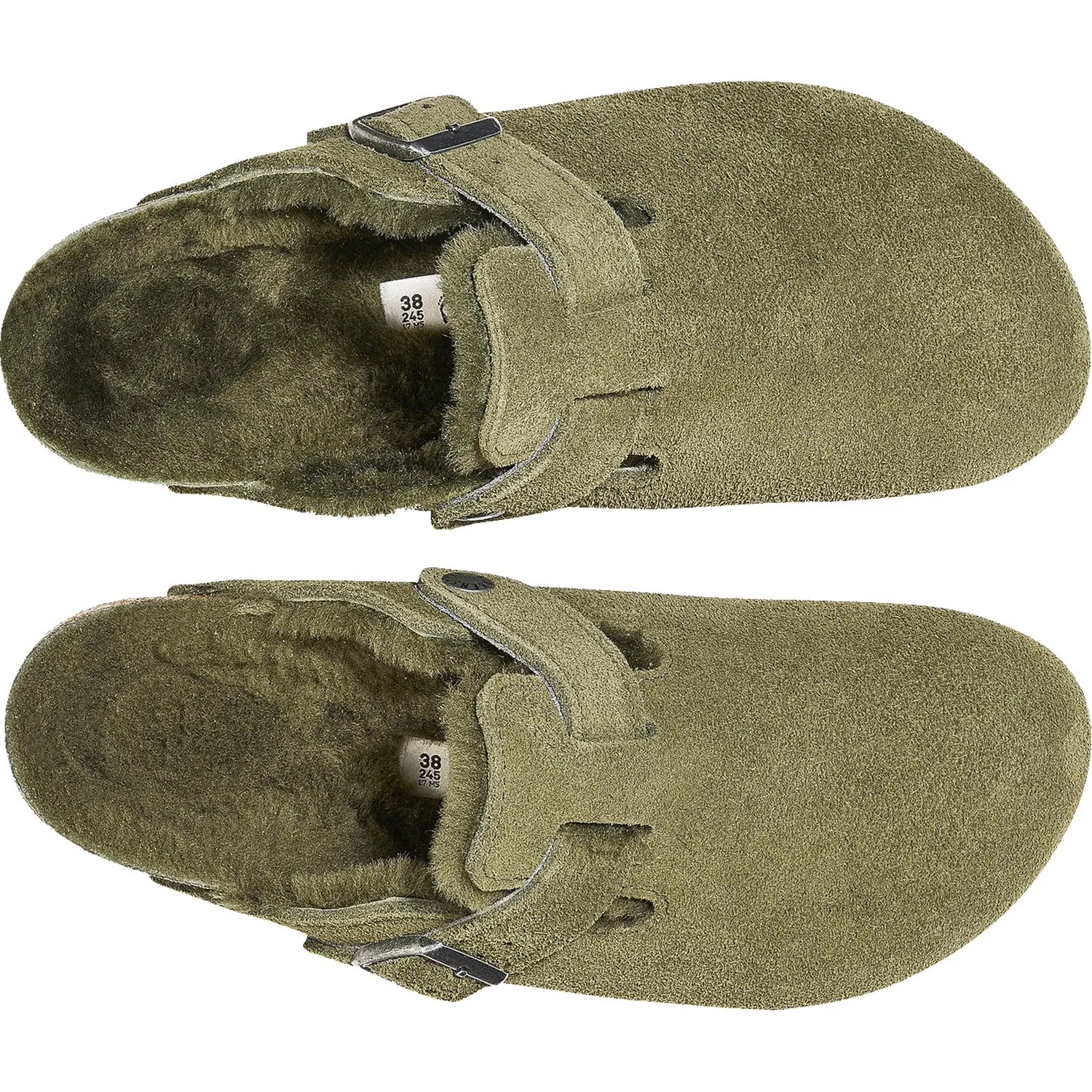 Unisex Birkenstock Boston Shearling Thyme Suede