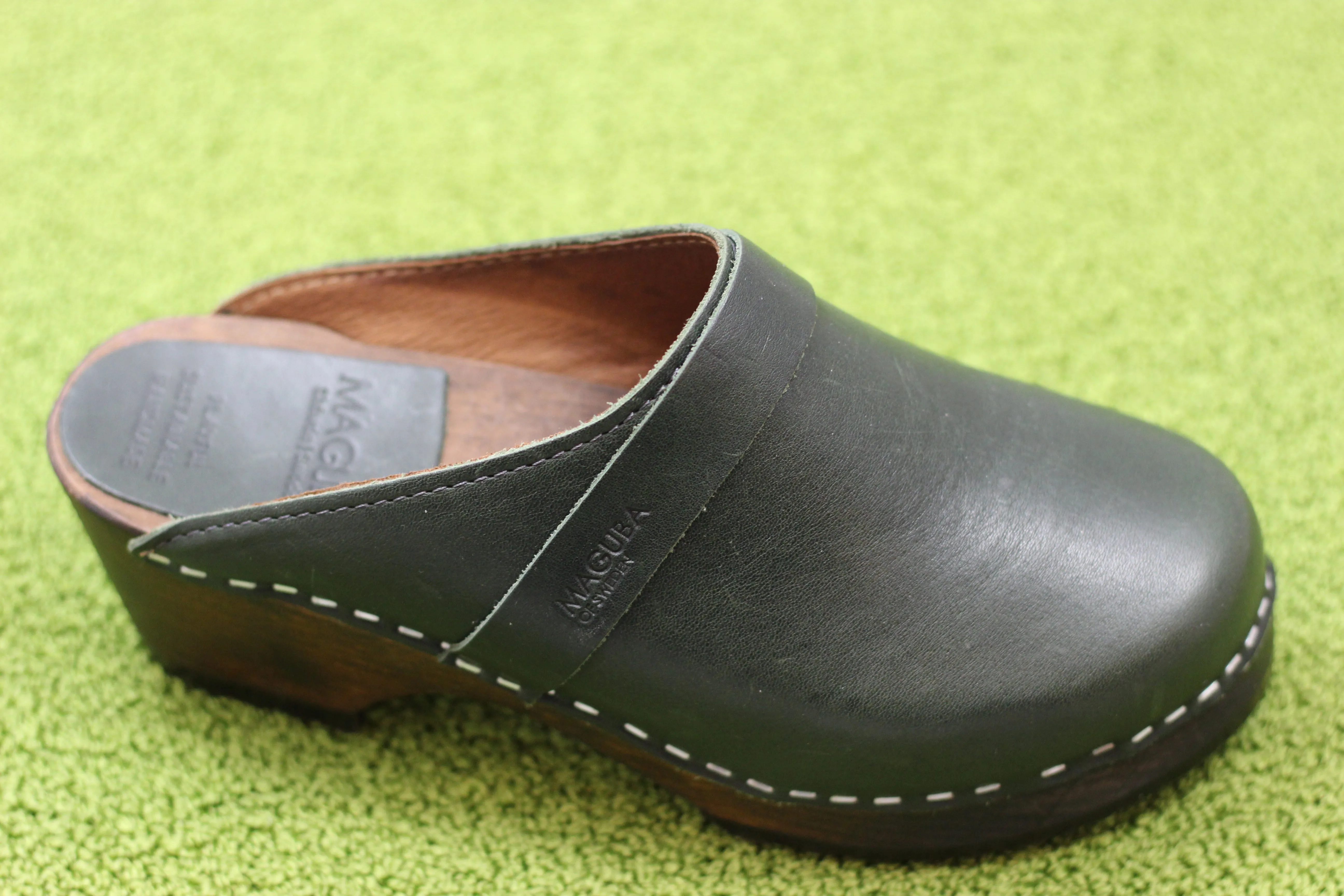 Women's Berkeley Clog - Green Leather