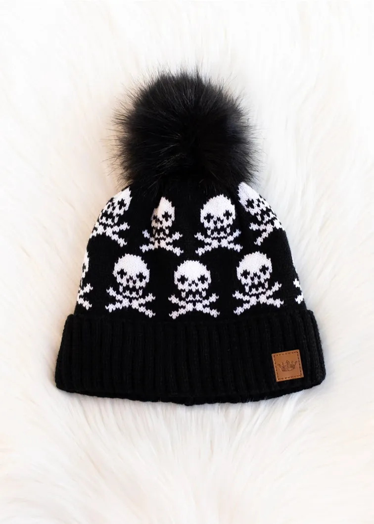 Wonderful Print Pom Winter Hat